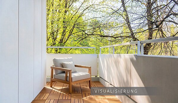 Apartamento de 3.5 habitaciones | München-Bogenhausen | 703052 | Sonniger Westbalkon (Visualisierung)