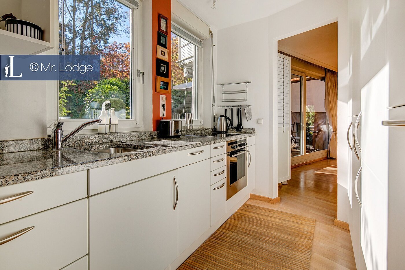 Apartamento de 2 habitaciones | München-Schwabing | 1605ML1 | Küche mit Gartenblick