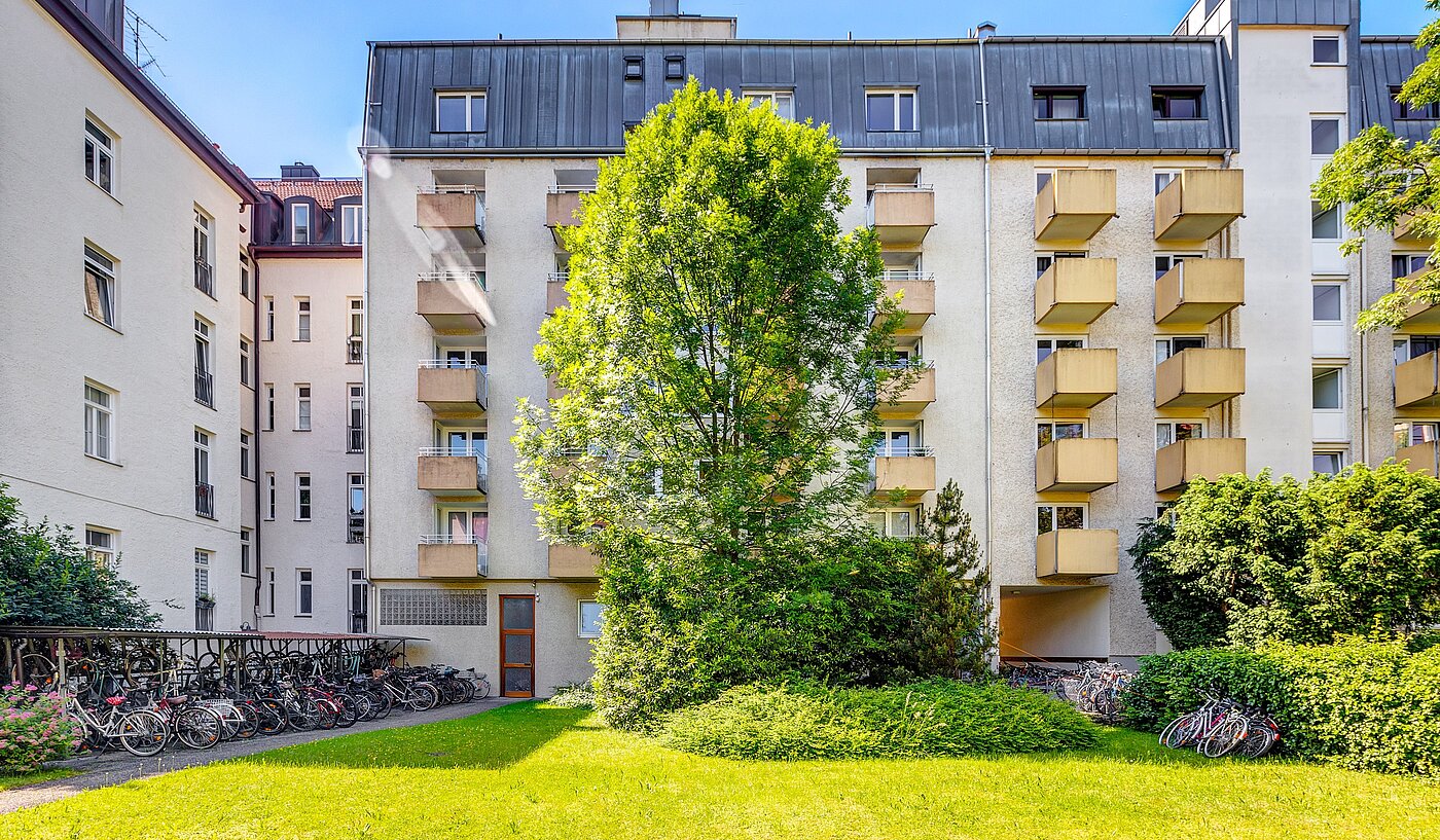 Apartamento de 1 habitación | München-Schwabing | 2210ML3 | ...Gartenansicht