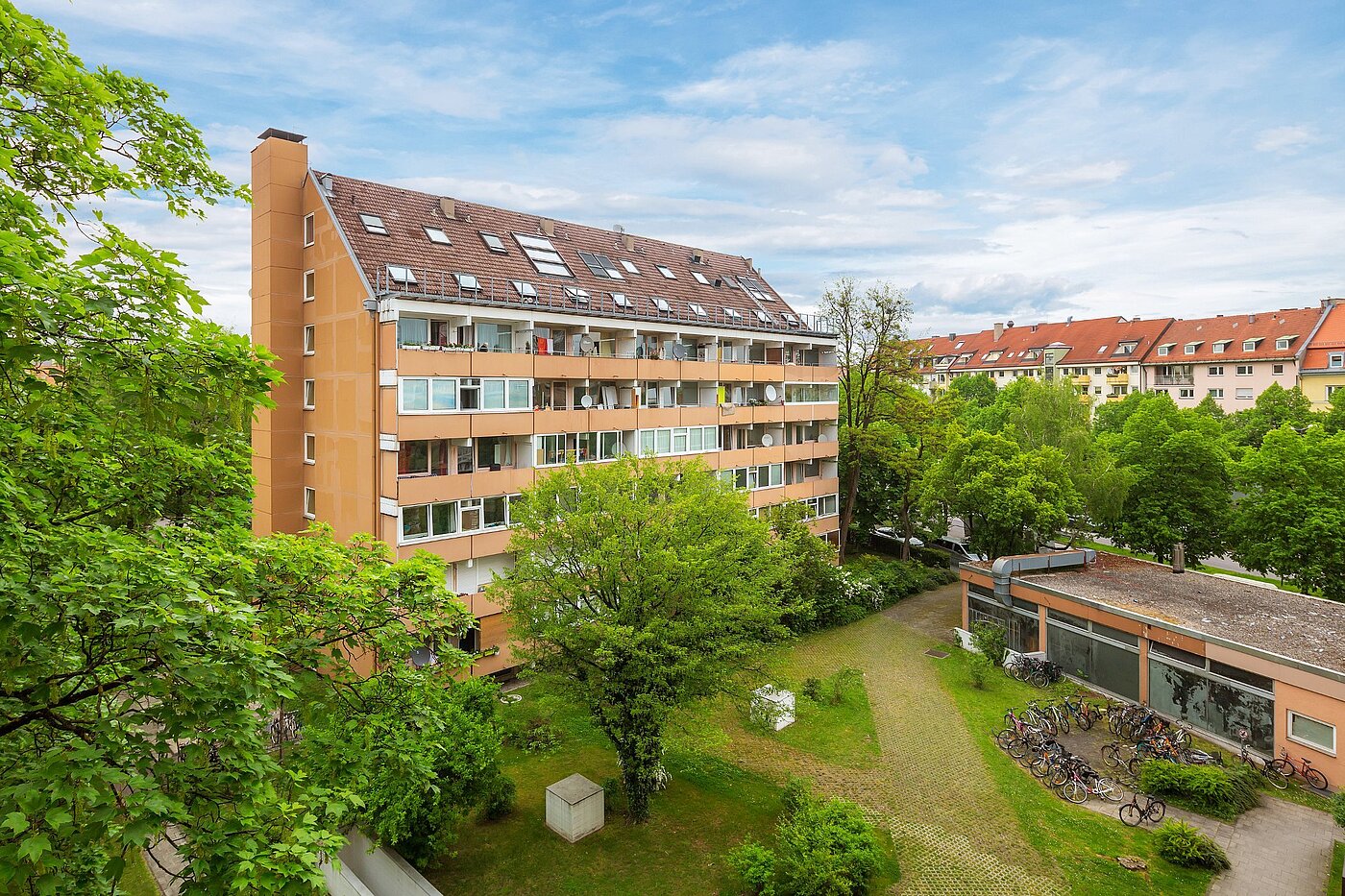 Apartamento de 1 habitación | München-Nymphenburg | 2102ML7 | ...vom 4.OG in den Innenhof