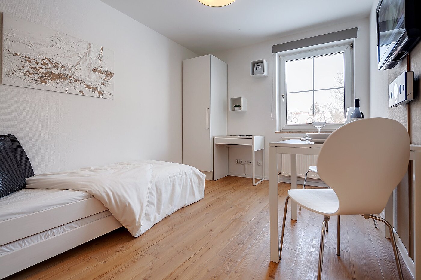 Apartamento de 1 habitación | München-Trudering | 2011ML4 | Schlafraum mit Schreibtisch...