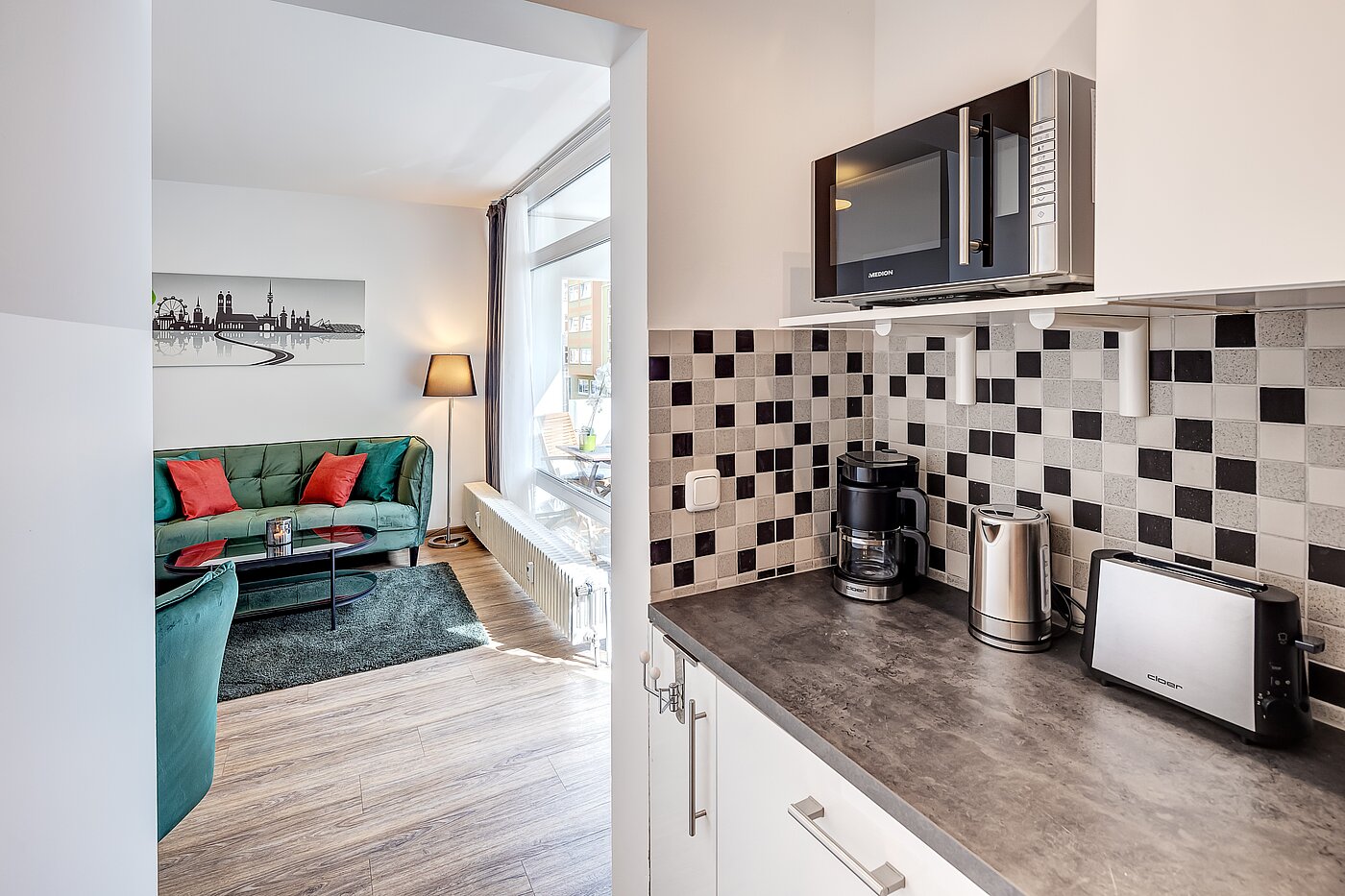 Apartamento de 1 habitación | München-Ludwigsvorstadt | 70176 | ...mit allen Elektrogeräten