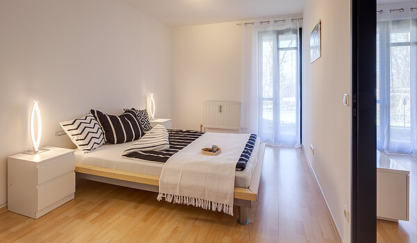 Piso en planta baja de 2 habitaciones | München-Feldmoching | 70424 | Schlafzimmer mit...