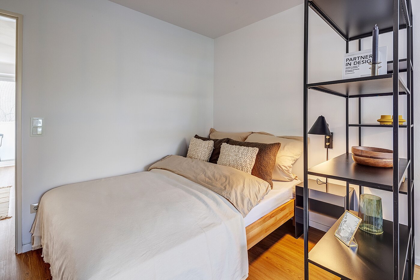 Apartamento de 1 habitación | München-Maxvorstadt | 700022 | Schlafbereich mit Doppelbett