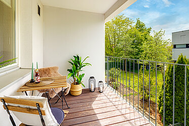 Haar: Encantador piso de dos habitaciones con balcón orientado al sur - alquilado por un periodo determinado