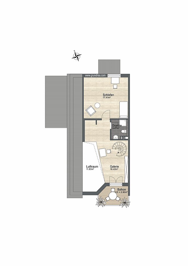 Piso dúplex  de 3.5 habitaciones | München-Trudering | 70238 | Nicht maßstabsgetreu