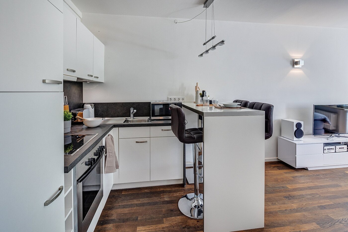 Apartamento de 1 habitación | München-Freimann | 2105ML4 | Offene Küche mit Theke