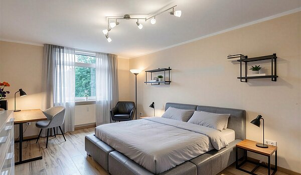 Apartamento de 4 habitaciones | München-Aubing | 70276 | KI-generiertes Möblierungsbeispiel