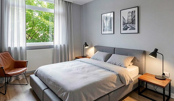 Apartamento de 4 habitaciones | München-Aubing | 70276 | KI-generiertes Möblierungsbeispiel