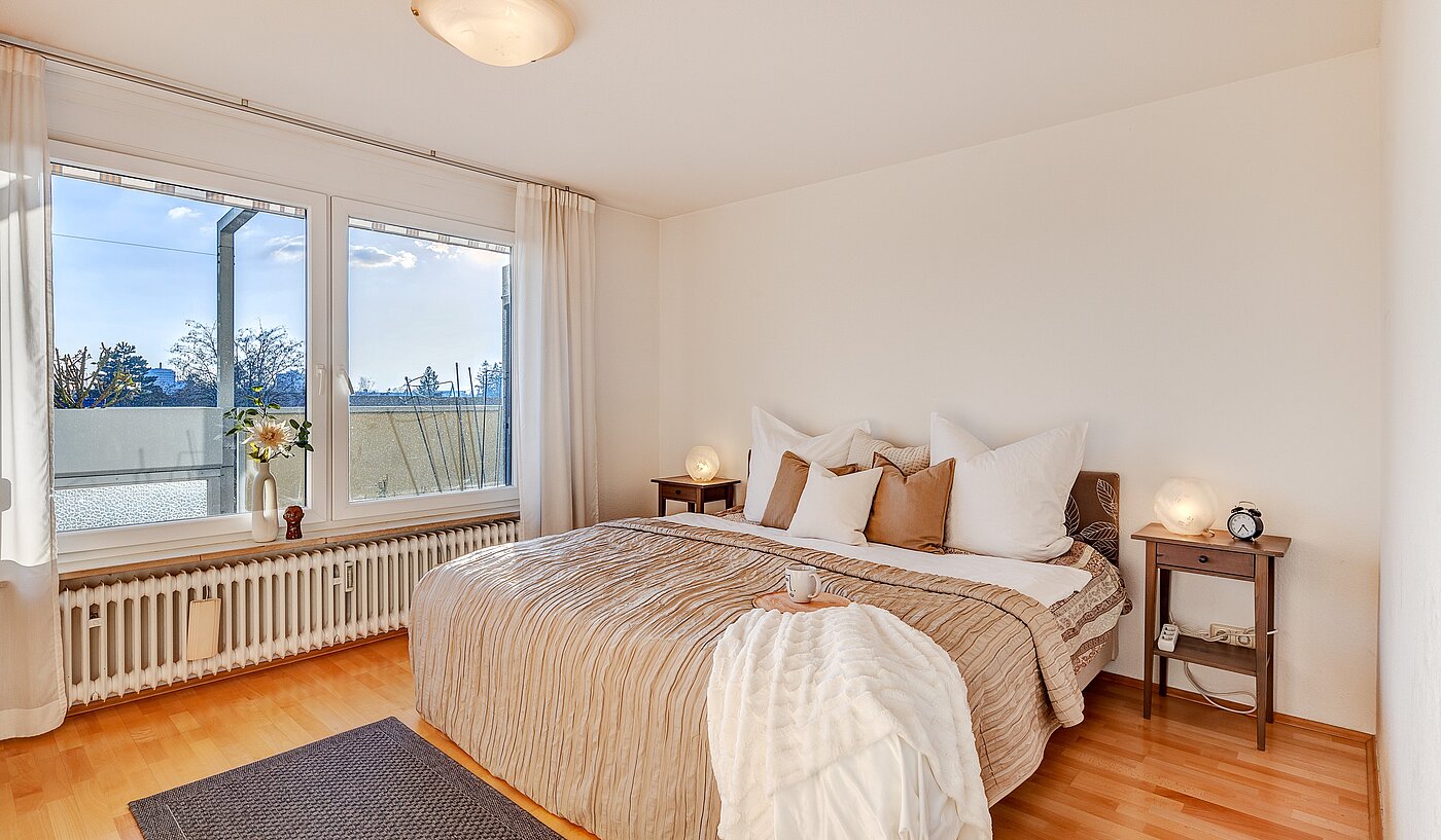 Apartamento de 3 habitaciones | Unterschleißheim | 70003 | Geräumiges Schlafzimmer mit...