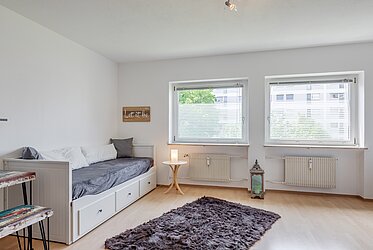 Feldmoching: Apartamento amueblado de una habitación cerca del lago Lerchenau — disponible próximamente