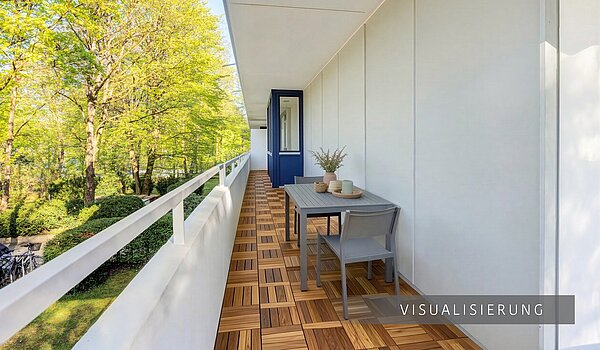 Apartamento de 3.5 habitaciones | München-Bogenhausen | 703052 | Schattiger Nordbalkon (Visualisierung)