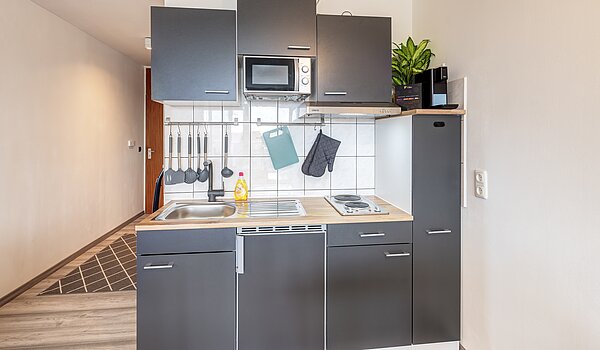 Apartamento de 1 habitación | München-Haidhausen | 70482 | Graue Küche