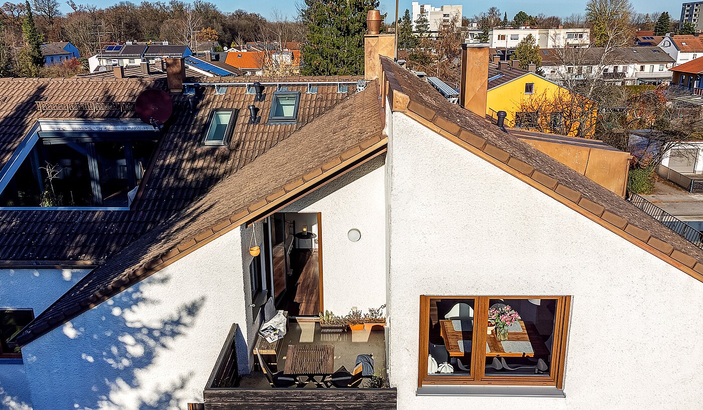 Apartamento de 2 habitaciones | München-Untermenzing | 70177 | Blick auf den Balkon