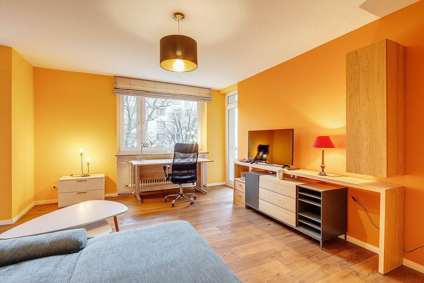 Apartamento de 2 habitaciones | München-Bogenhausen | 70287 | Helles Wohnzimmer mit...
