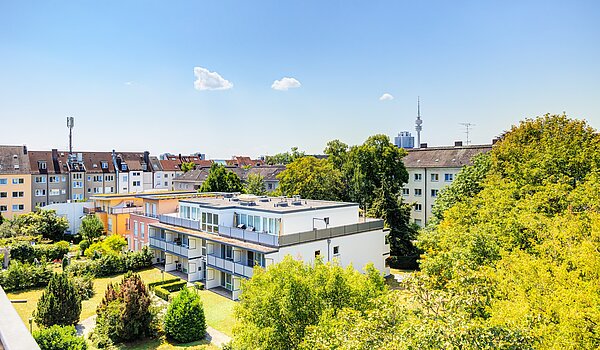 Apartamento de 1 habitación | München-Milbertshofen | 704371 | Grüne Außenansicht