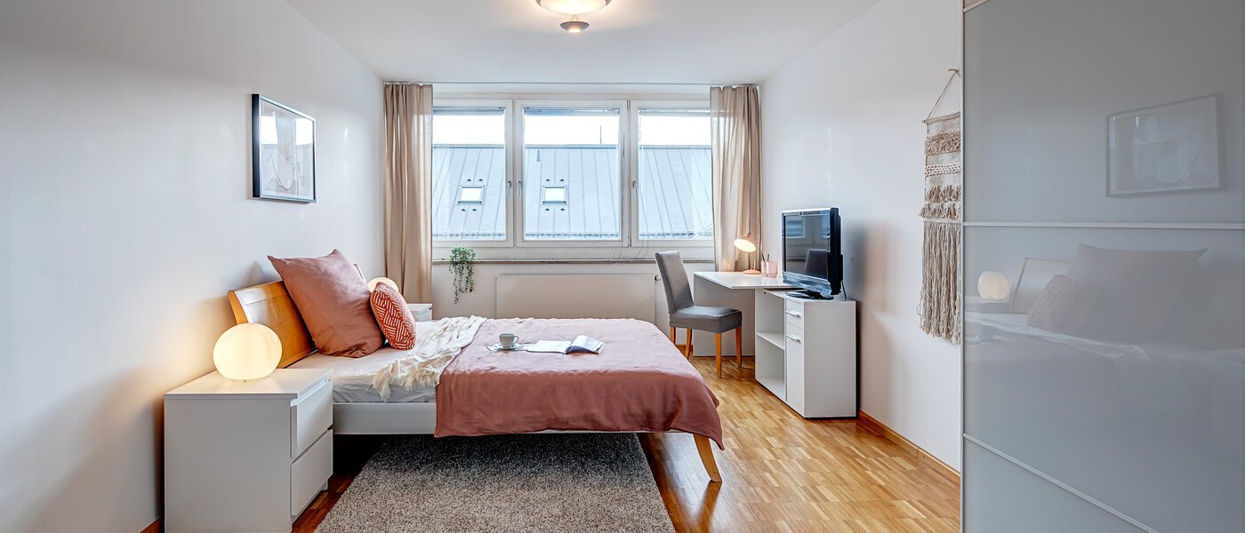 ático con terraza München Maxvorstadt - Museumsviertel 01 2. dormitorio 1