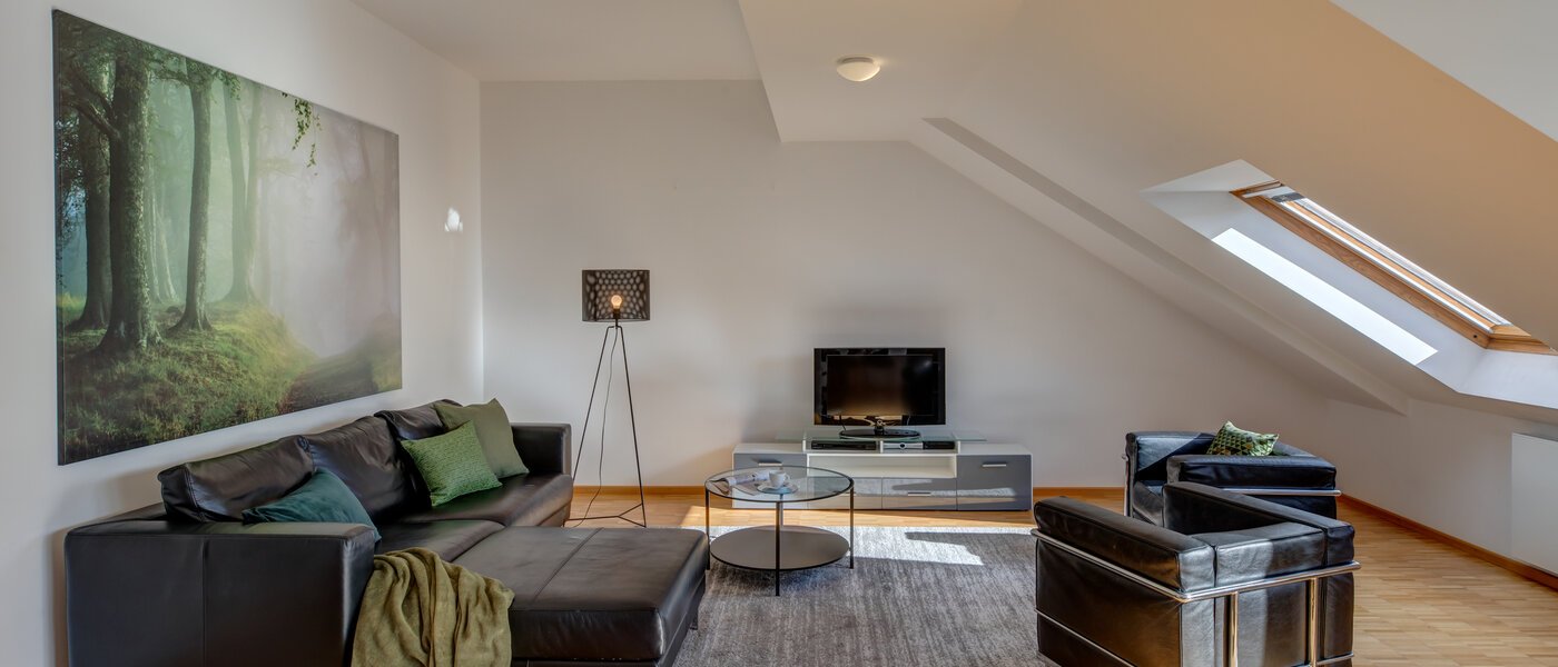 ático con terraza München Maxvorstadt - Museumsviertel 01 zona de día  1