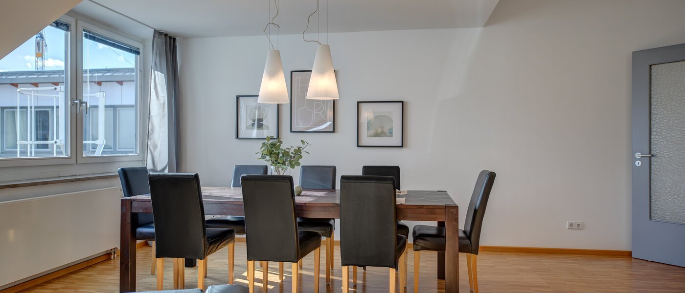 ático con terraza München Maxvorstadt - Museumsviertel 01 zona comedor 1