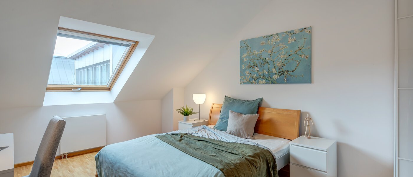 ático con terraza München Maxvorstadt - Museumsviertel 01 1. dormitorio 1