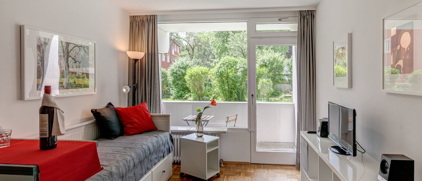 apartamento München Schwabing-Nord (zw. Leopoldstraße & Englischen Garten) 01 zona de día  10010