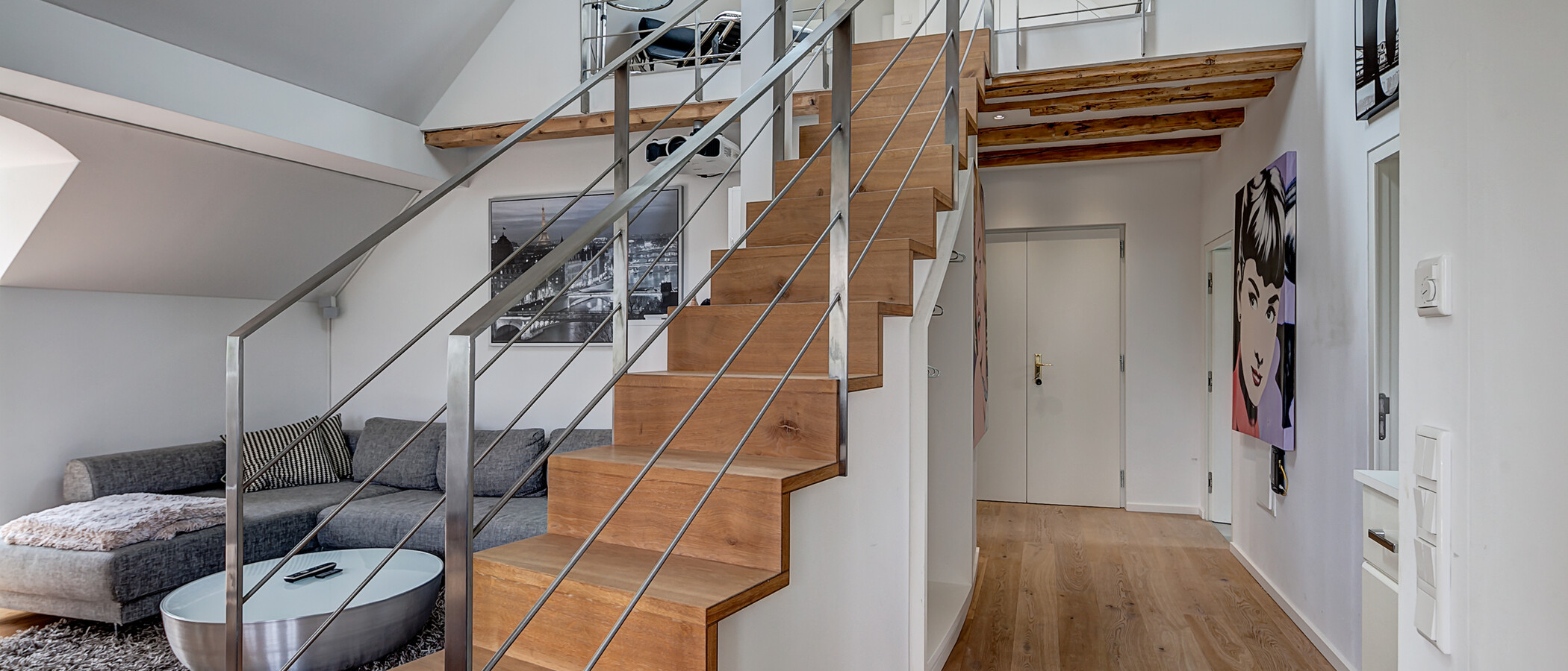 piso con galería München Schwabing (rechts der Leopoldstraße) 01 salón 10012