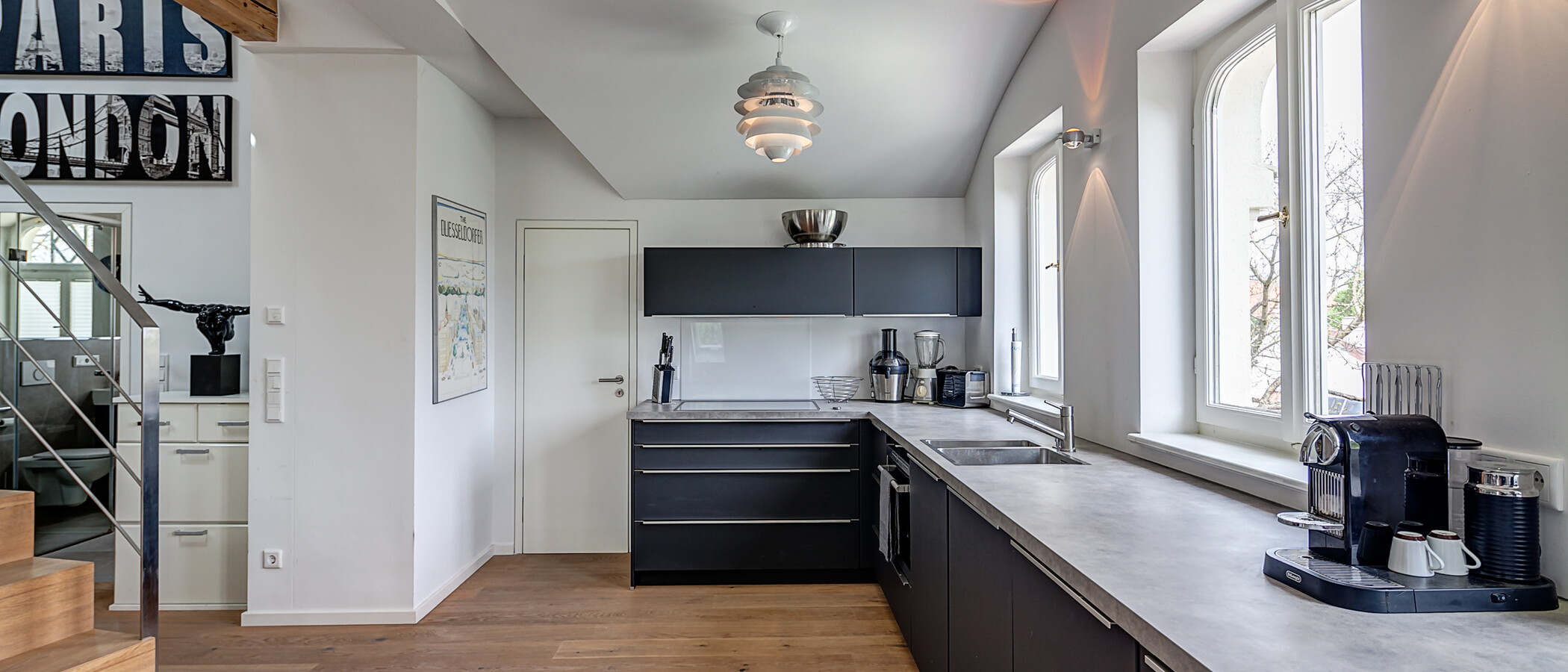 piso con galería München Schwabing (rechts der Leopoldstraße) 02 cocina 10012