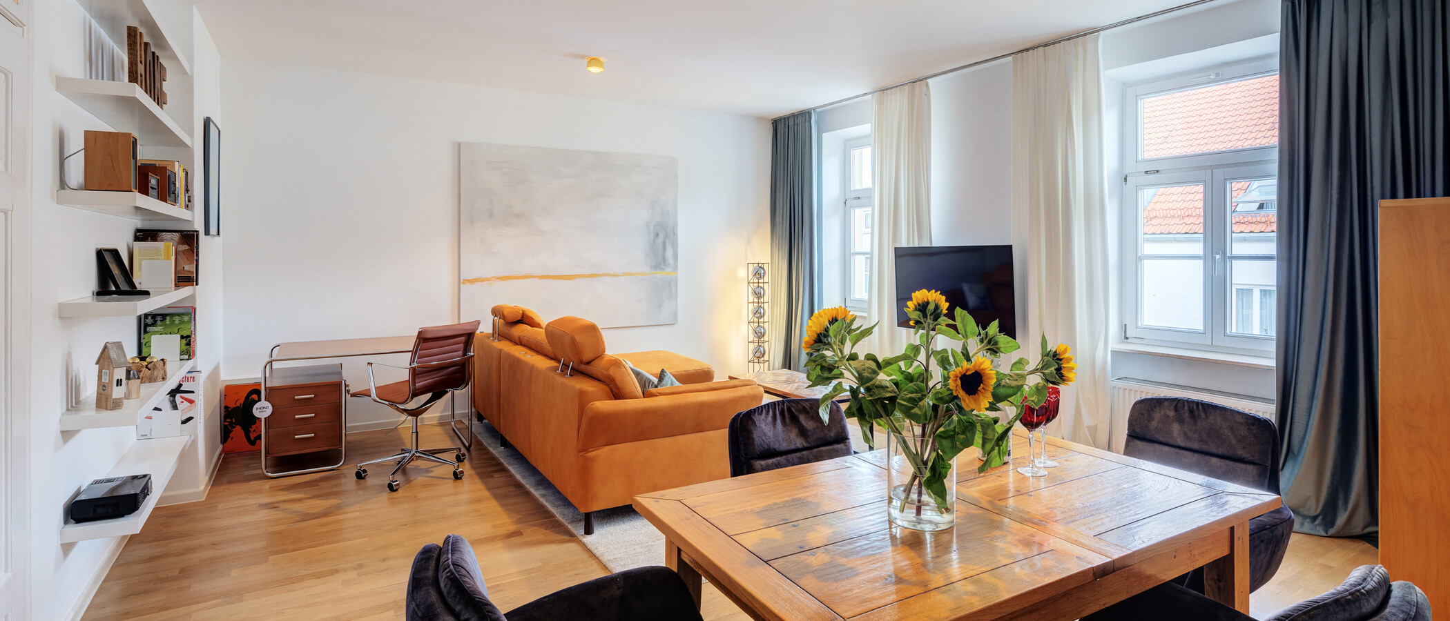 apartamento München Obergiesing 01 sala de estar 10070