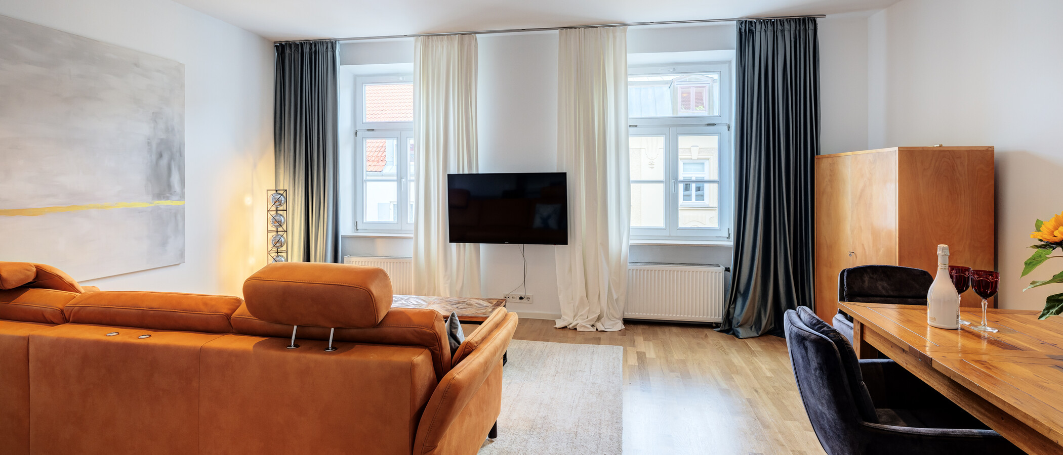 apartamento München Obergiesing 04 sala de estar 10070