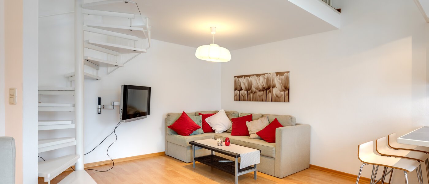 piso con galería München Fasangarten 01 salón 10367