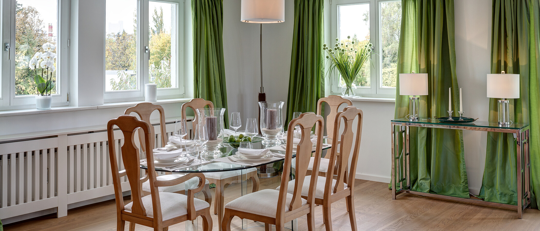 ático con terraza München Bogenhausen 03 salón 10781