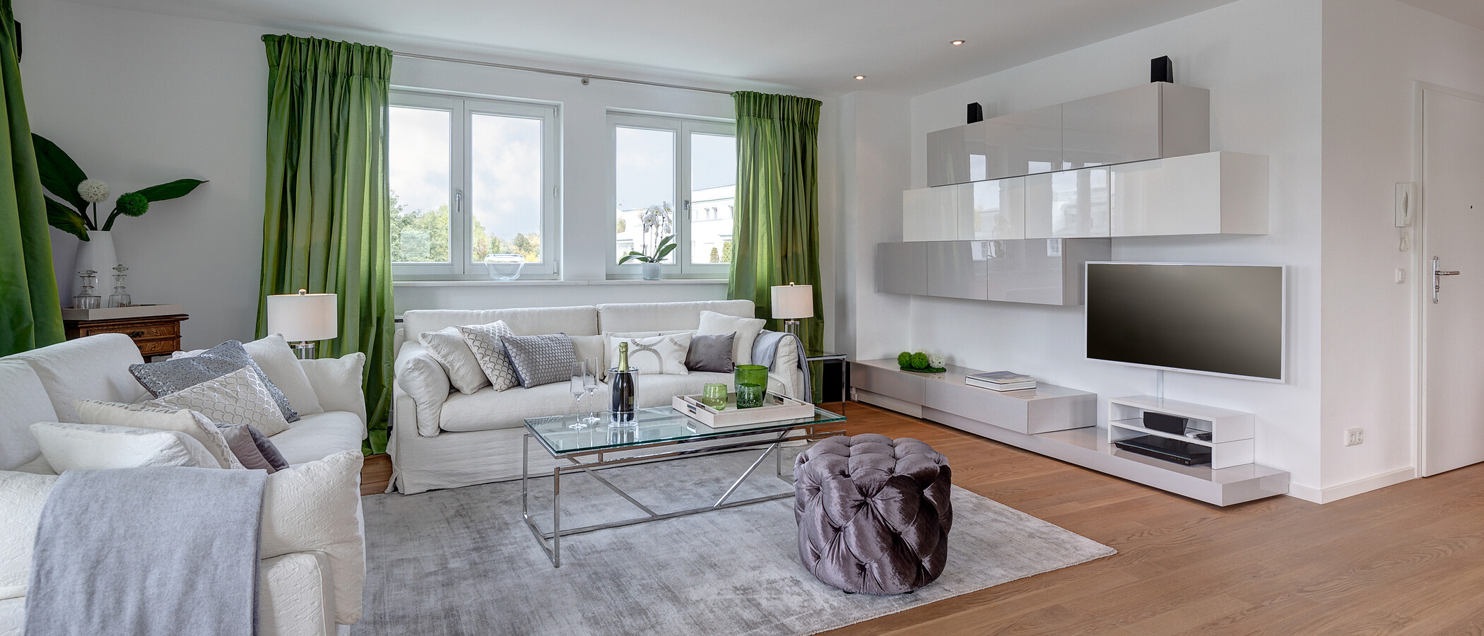 ático con terraza München Bogenhausen 04 salón 10781