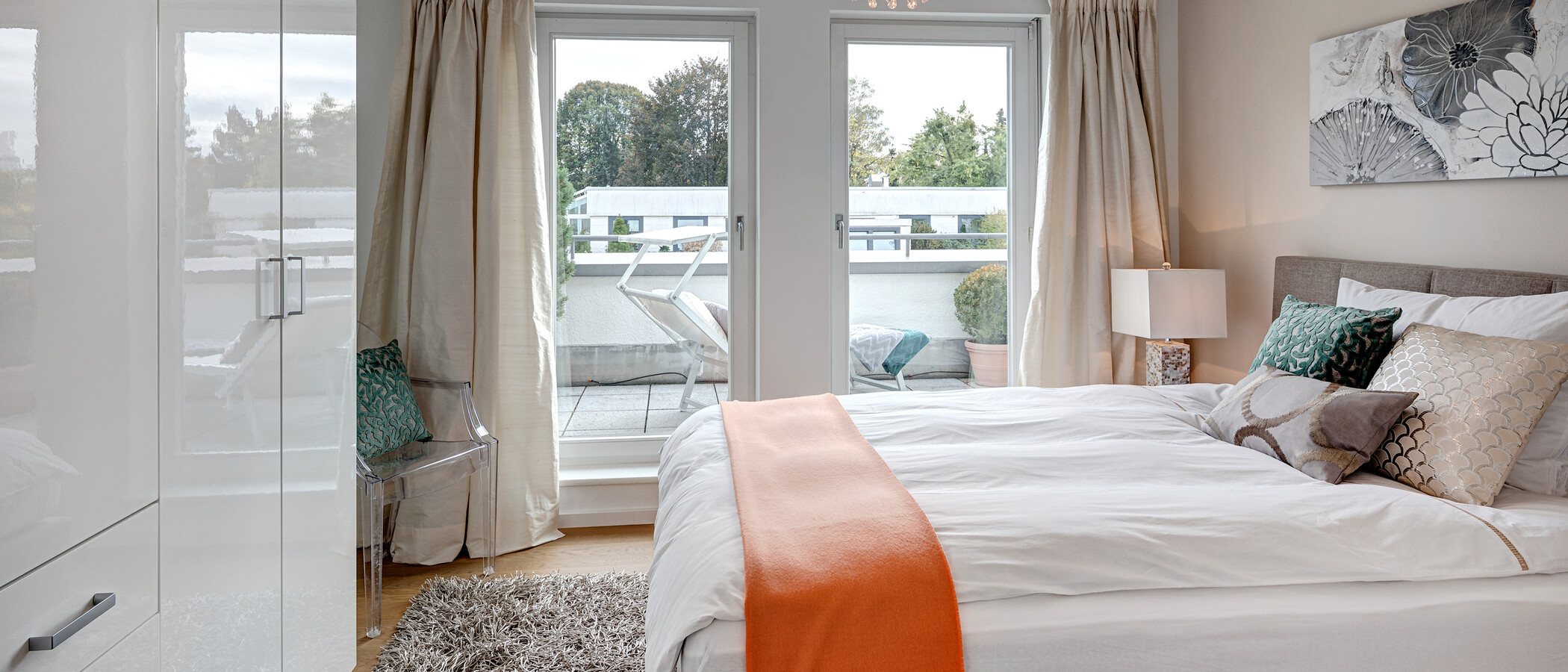 ático con terraza München Bogenhausen 02 2. dormitorio 10781