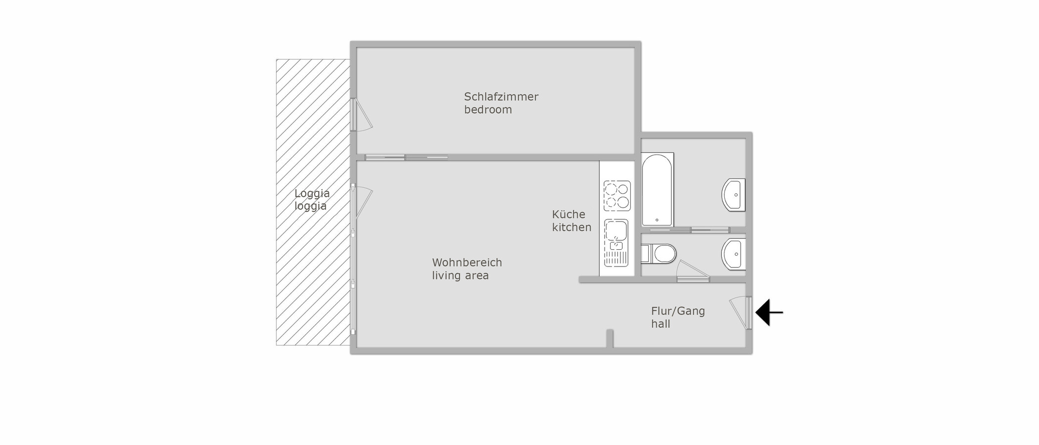 apartamento München Schwabing - Domagkpark 01 plano 10791