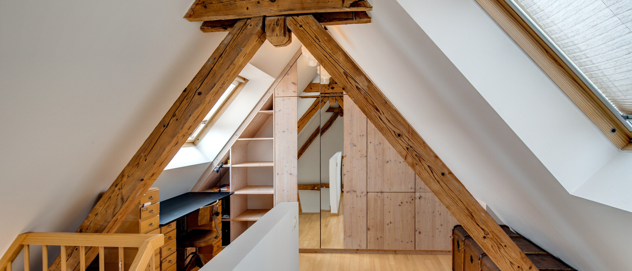 piso con galería München Schwabing (links der Leopoldstraße) 03 zona de dormir 1090