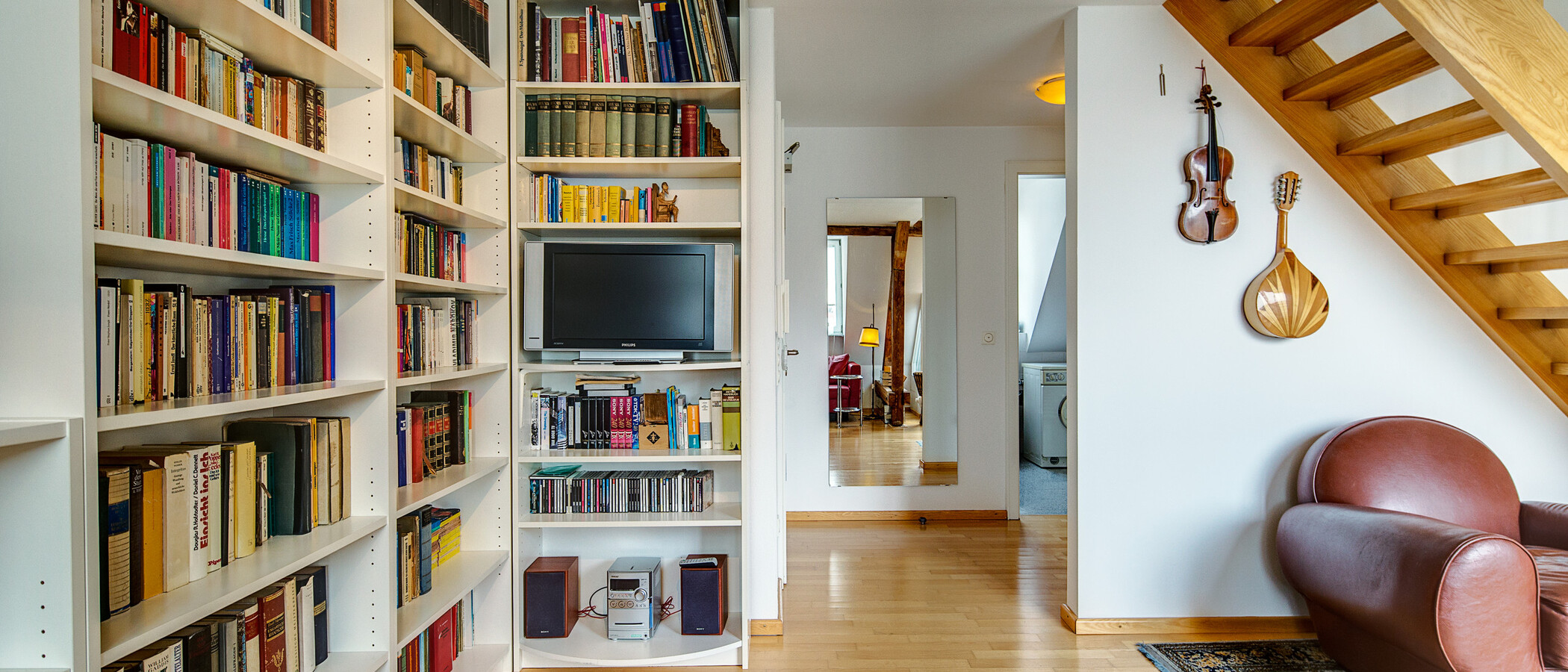 piso con galería München Schwabing (links der Leopoldstraße) 05 zona de día  1090