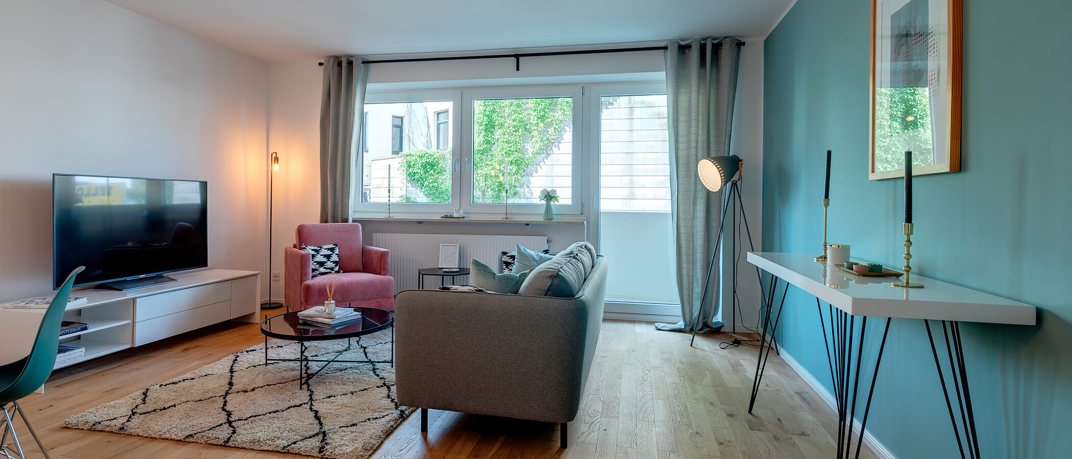 apartamento München Isarvorstadt 01 sala de estar 11049