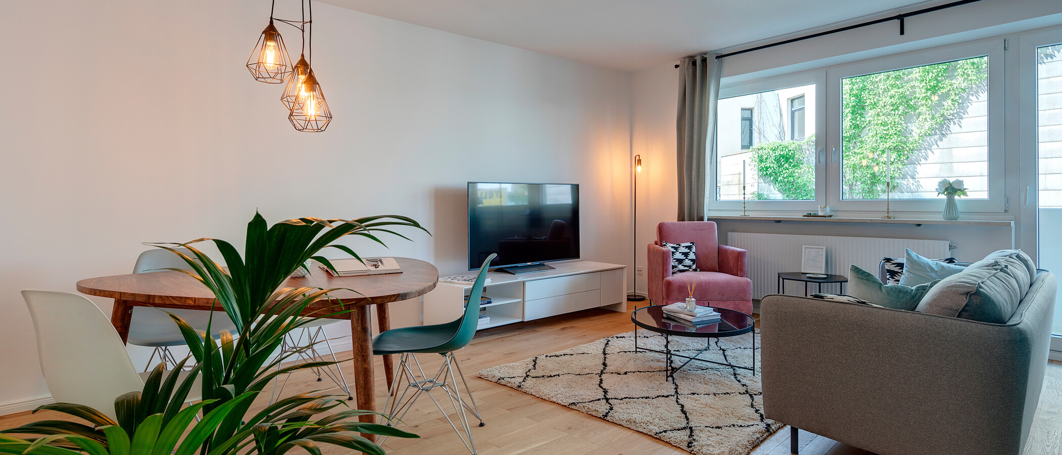 apartamento München Isarvorstadt 02 sala de estar 11049