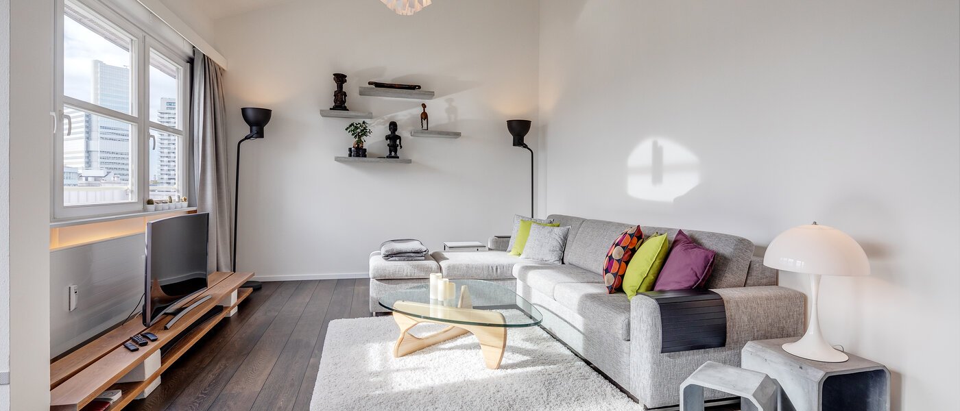 ático con terraza München Arabellapark 01 zona de día  11226