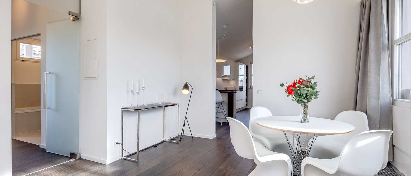 ático con terraza München Arabellapark 04 zona de día  11226