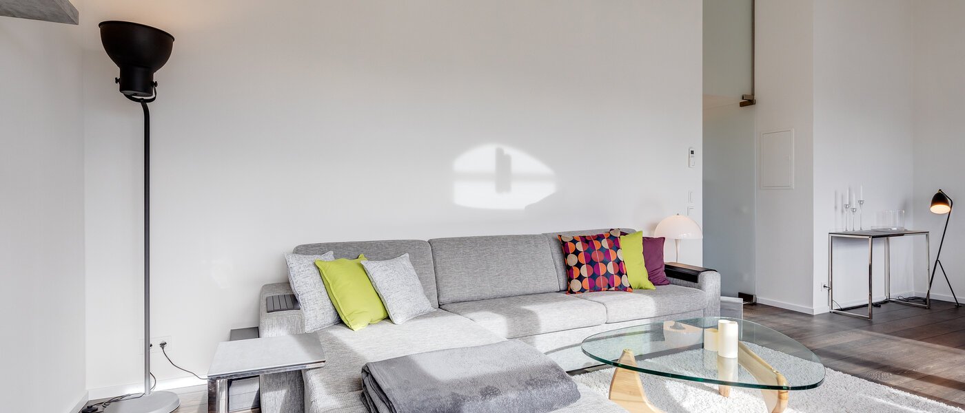 ático con terraza München Arabellapark 05 zona de día  11226