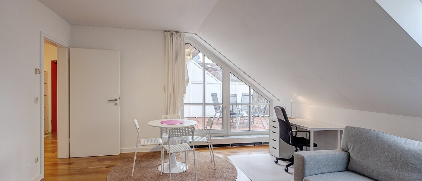 ático con terraza München Schwabing-Nord (zw. Leopoldstraße & Englischen Garten) 02 zona de día  11235