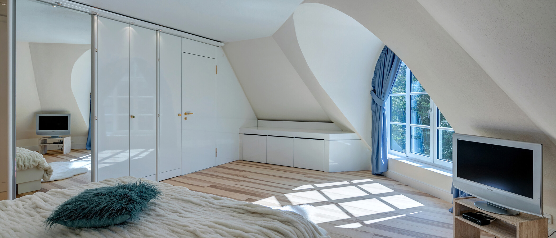 ático con terraza München Menterschwaige 04 dormitorio 11267