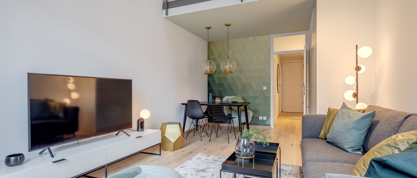 dúplex con galería München Maxvorstadt 01 zona de día  11294