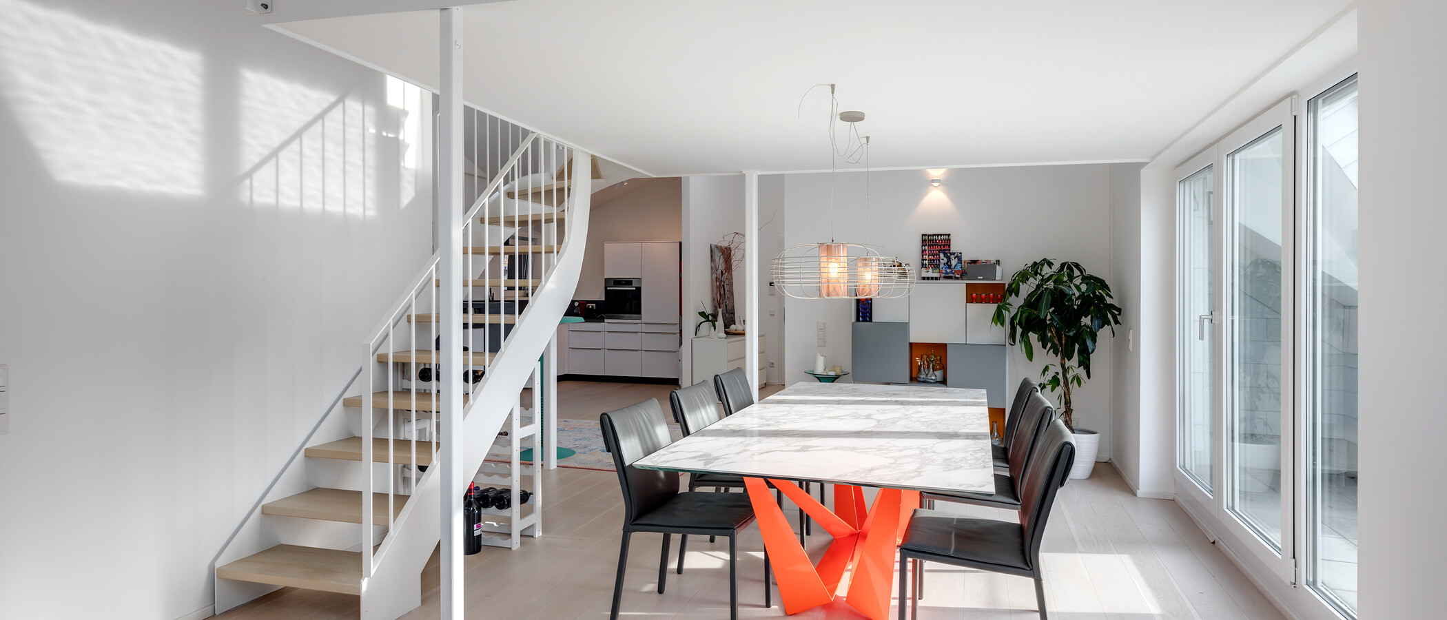 ático con terraza München Schwabing-West (rund um den Bonner Platz) 01 zona comedor 11304