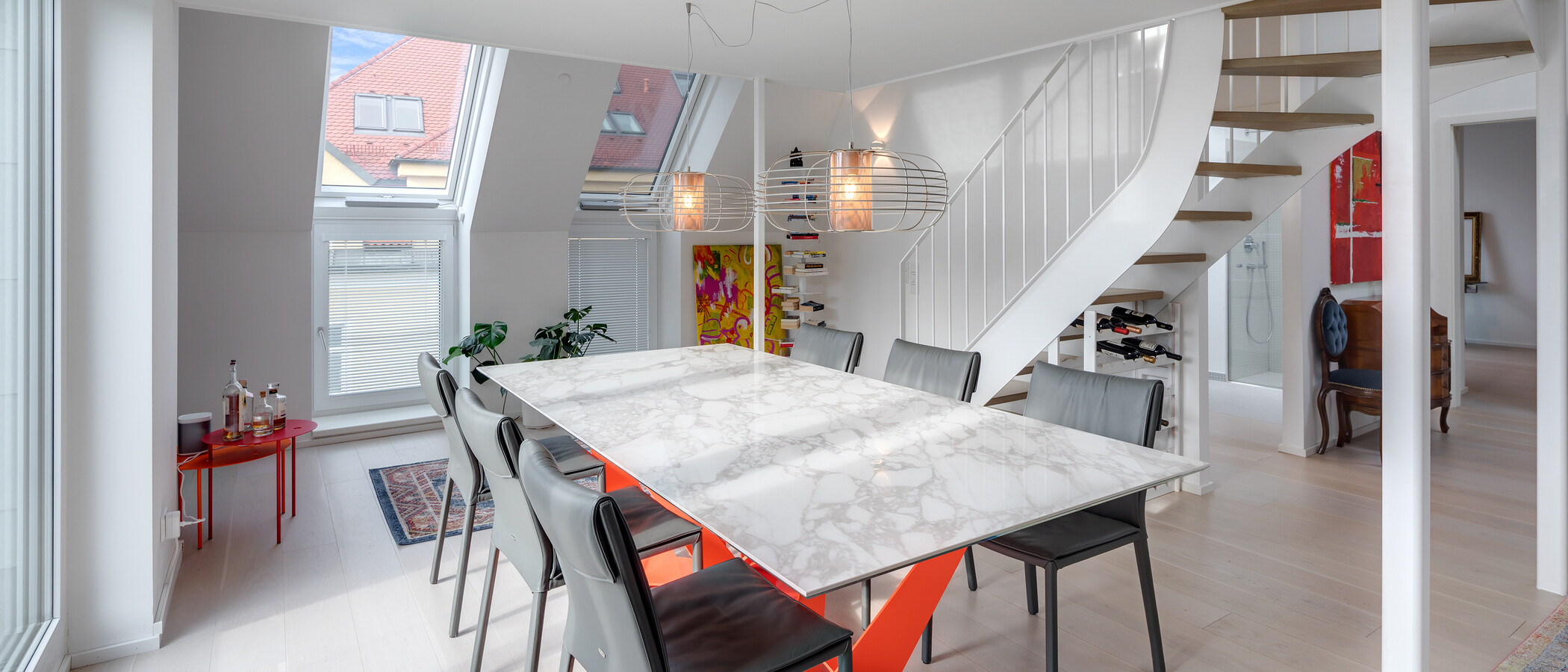 ático con terraza München Schwabing-West (rund um den Bonner Platz) 04 zona comedor 11304