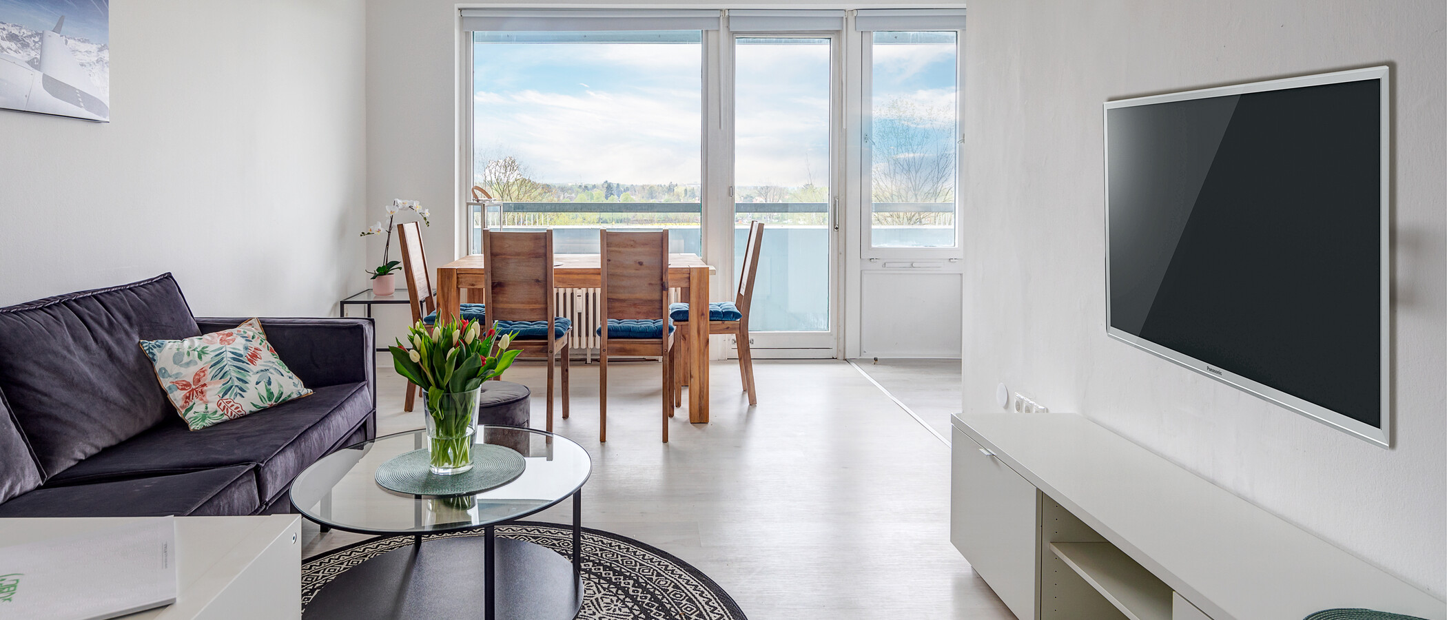 apartamento München Parkstadt Solln 02 zona de día  11555
