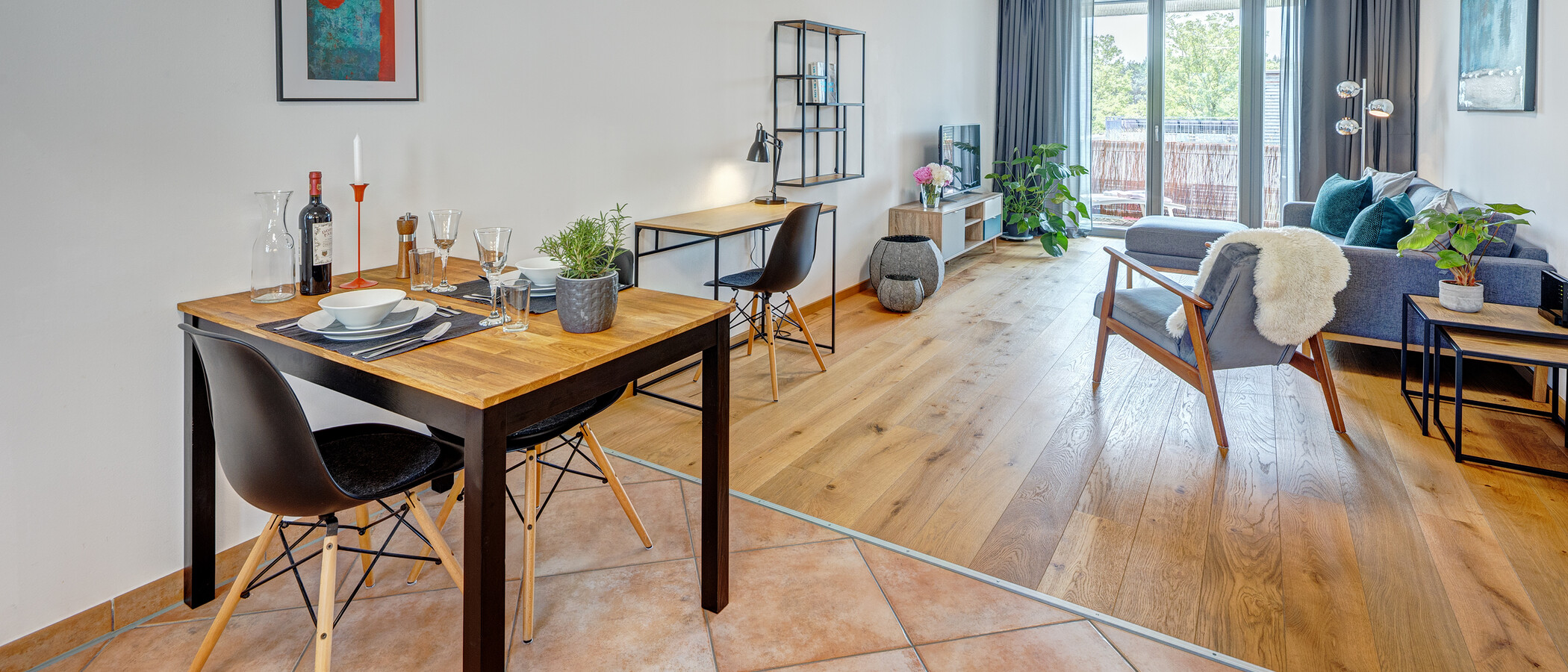 apartamento München Messestadt Riem 02 zona de día  11711