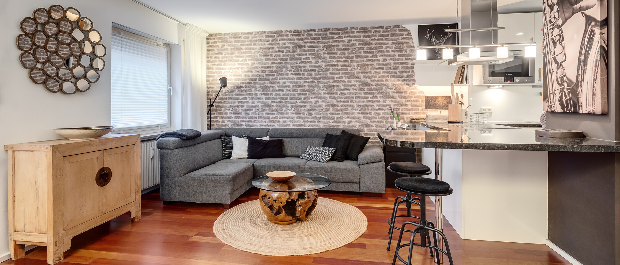 apartamento München Maxvorstadt 01 zona de día  12098