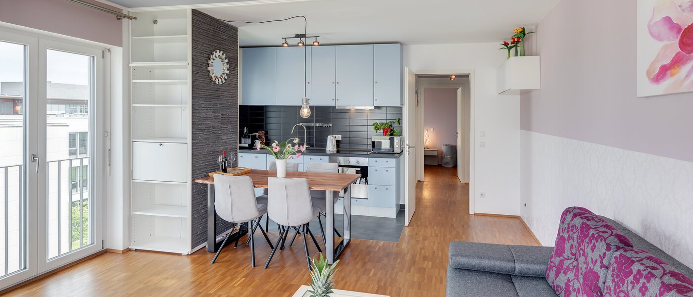 apartamento München Messestadt Riem 01 zona de día  12258